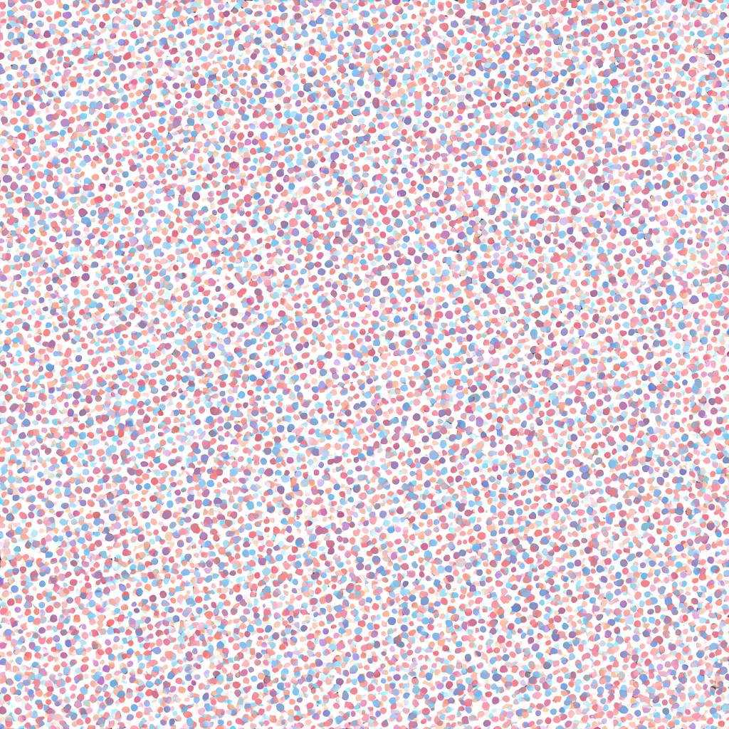 Risograph Dots in Coral and Blue