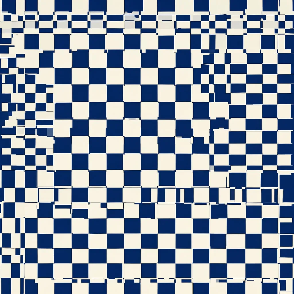 Checkerboard in Deep Navy and Cream