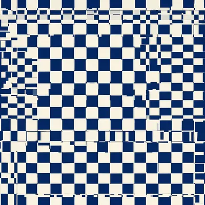 Checkerboard in Deep Navy and Cream
