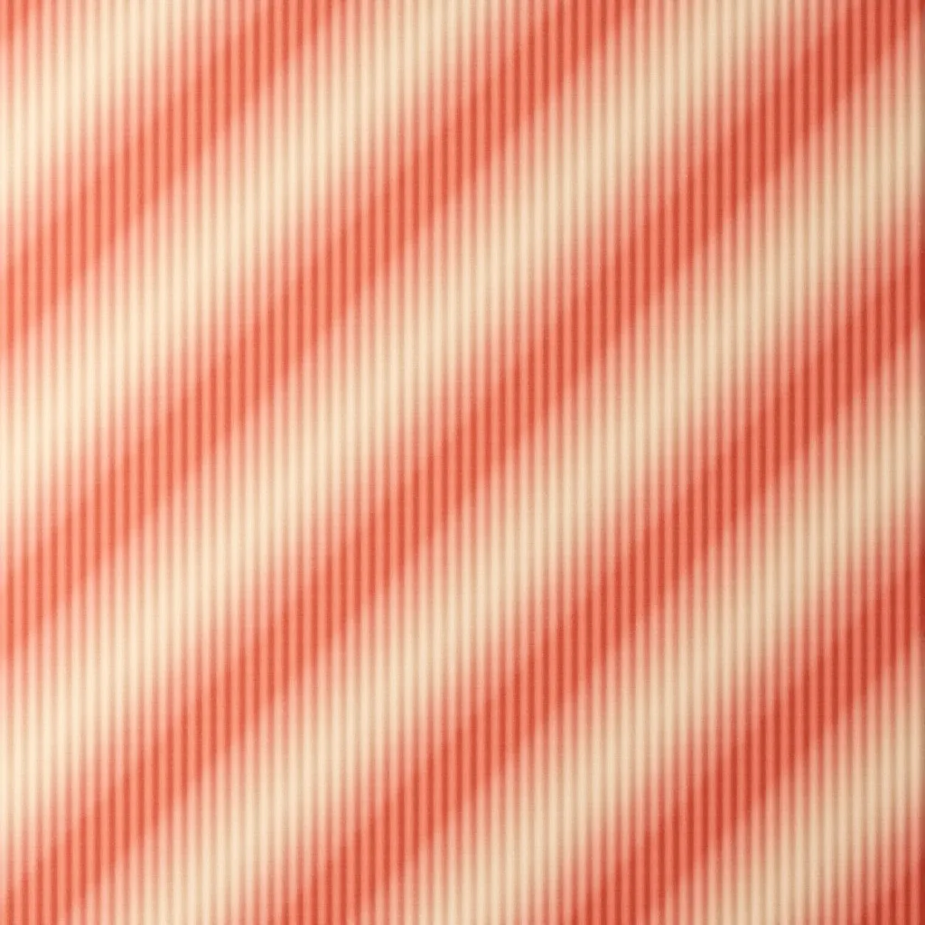 Ticking Stripe in Red and Natural