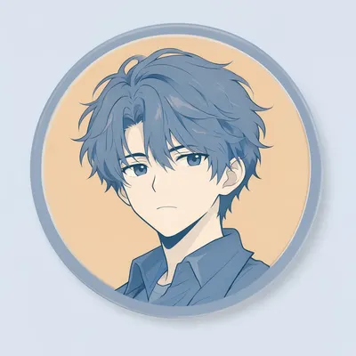 Anime Boy Avatar Badge