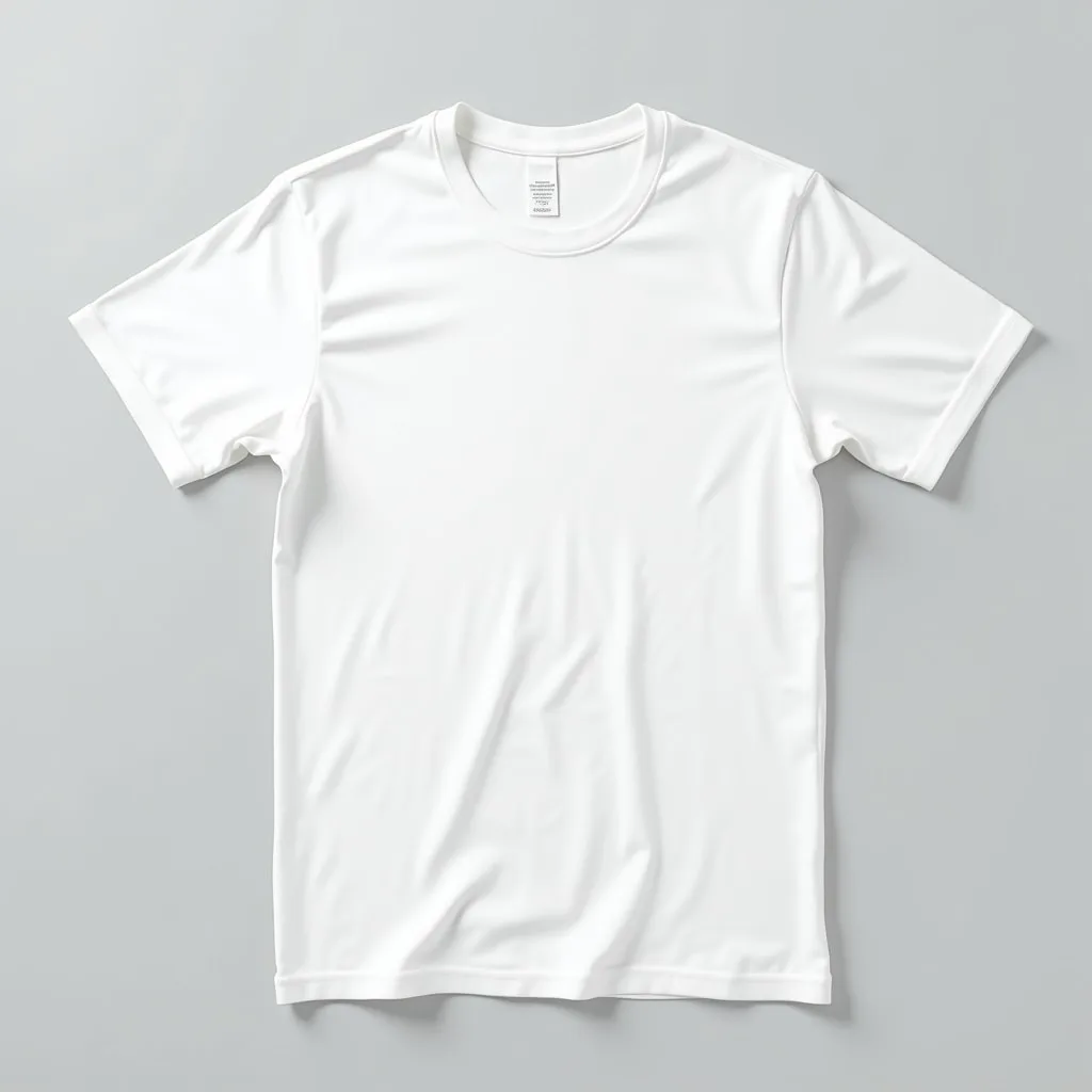 Blank White T-Shirt Front View