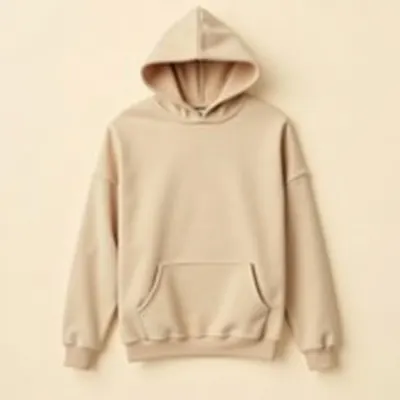 Blank Oversized Hoodie in Sand