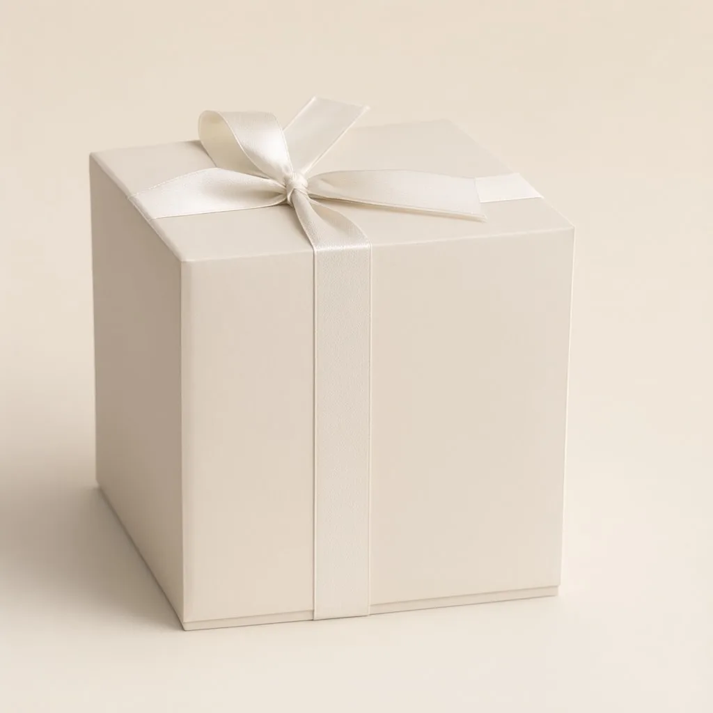 Blank Gift Box with Ribbon