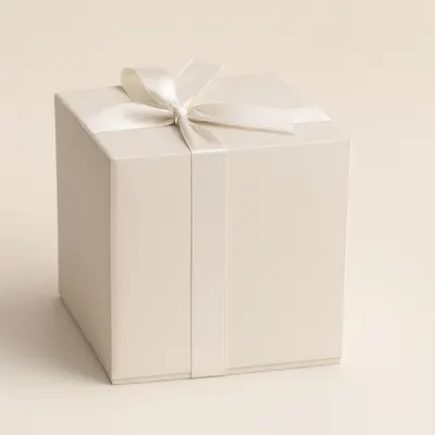 Blank Gift Box with Ribbon