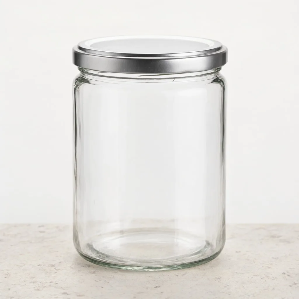 Blank Glass Jar with Metal Lid