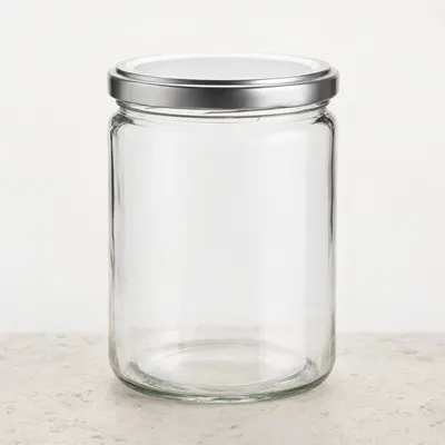 Blank Glass Jar with Metal Lid