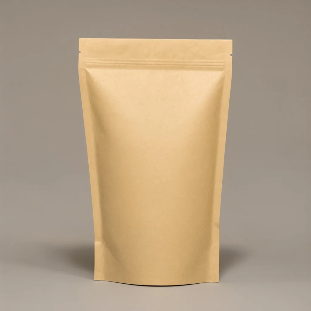 Blank Kraft Pouch Flat