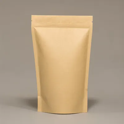 Blank Kraft Pouch Flat