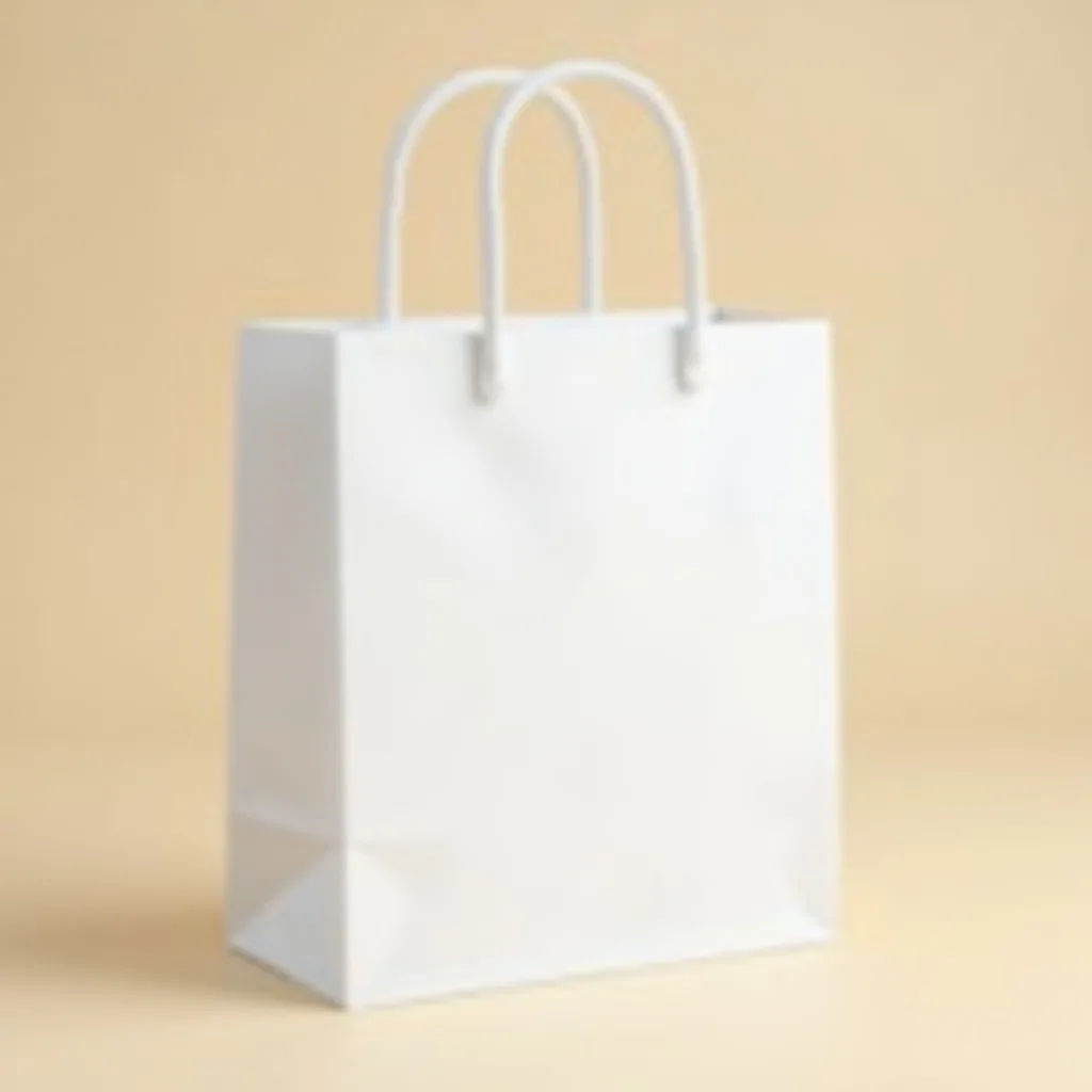 Blank White Paper Bag