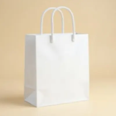 Blank White Paper Bag