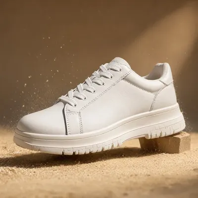 Leather Sneaker with Motion Dust