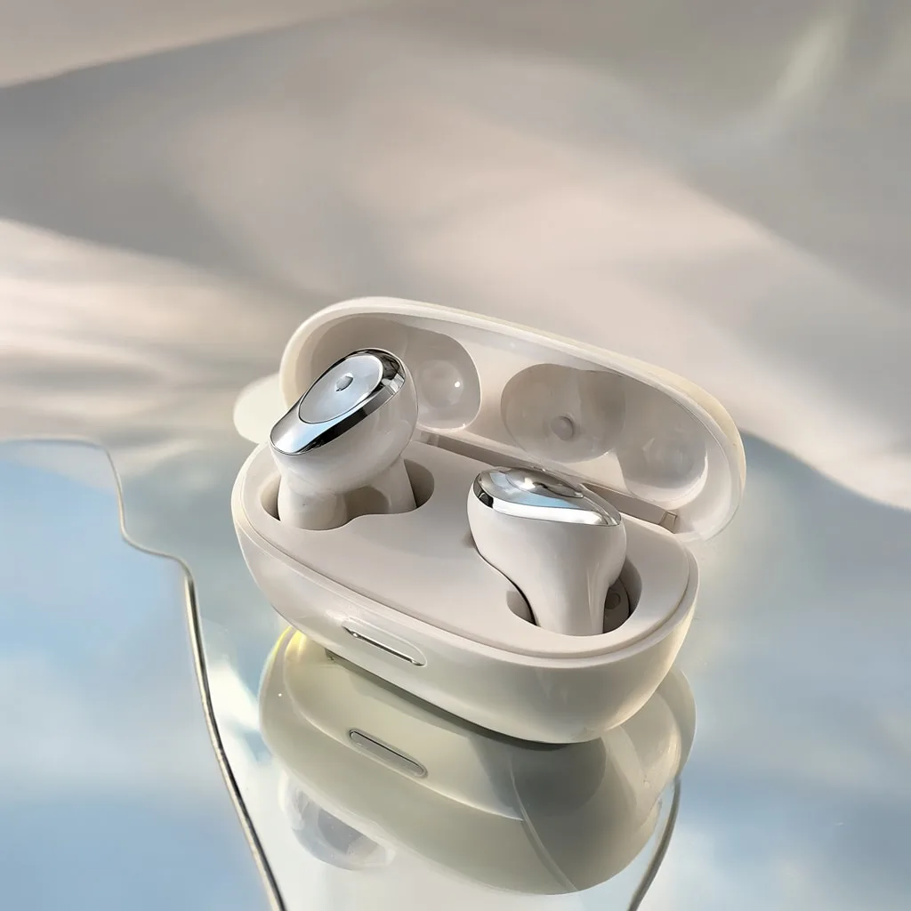 Earbuds in a Glossy Case