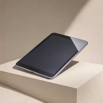 Tablet Leaning on a Plinth