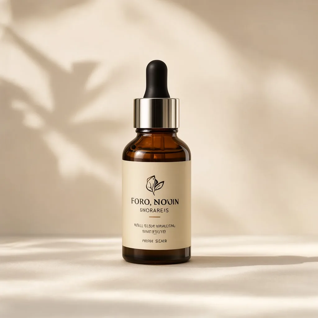 Cosmetic Serum with Botanical Shadow