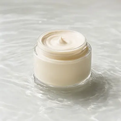 Skincare Jar with Water Ripples
