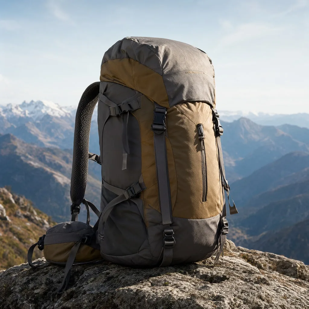 Backpack on a Rock