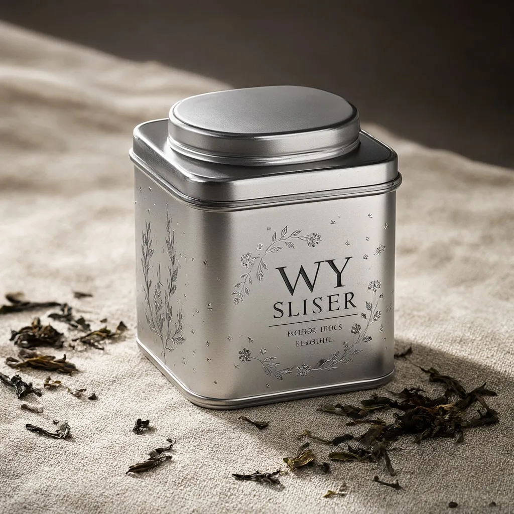 Tea Tin with Loose Leaves