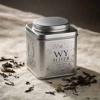 Tea Tin with Loose Leaves