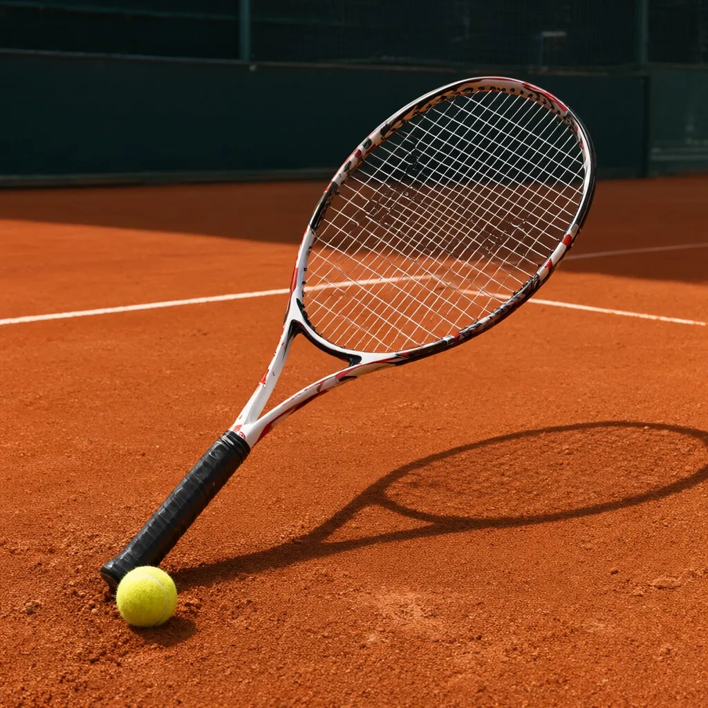 Tennis Racket on Clay