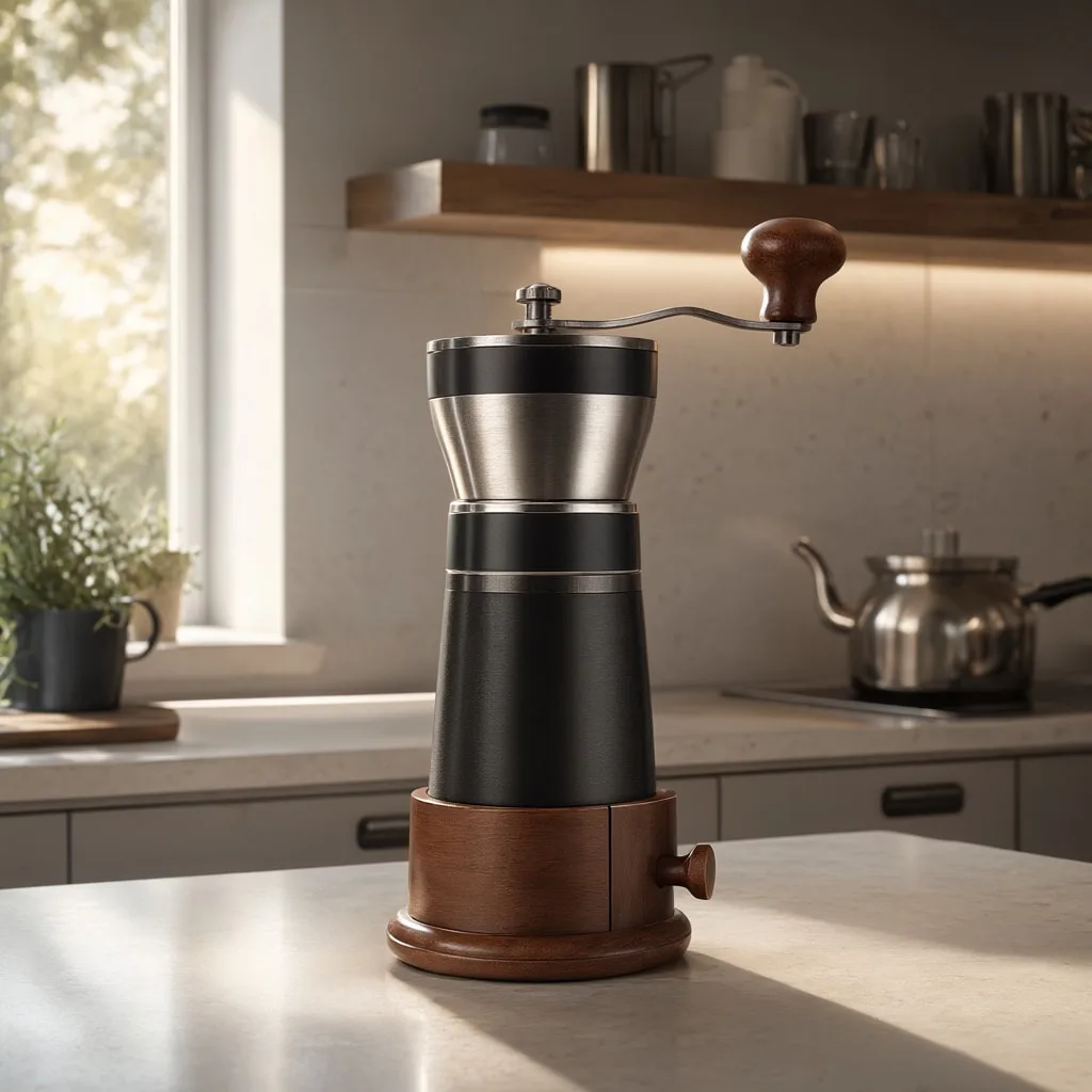 Coffee Grinder on a Counter