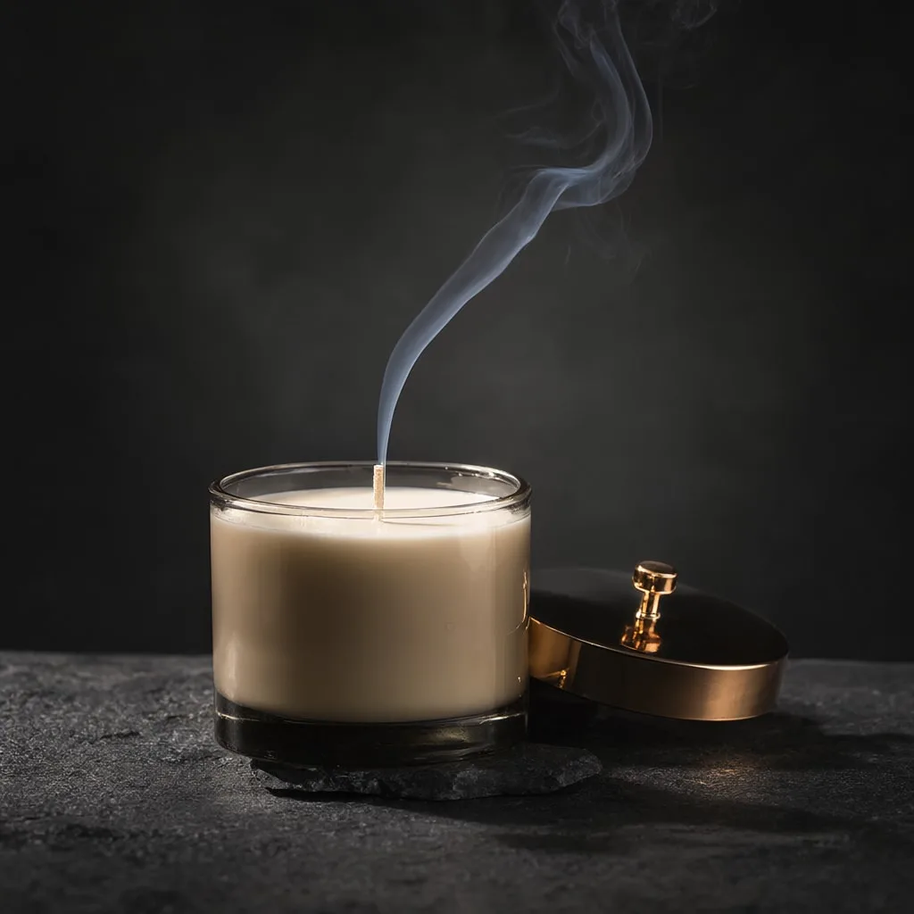 Candle with Soft Smoke