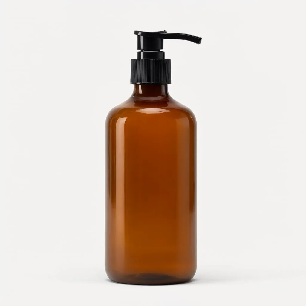 Blank Amber Pump Bottle