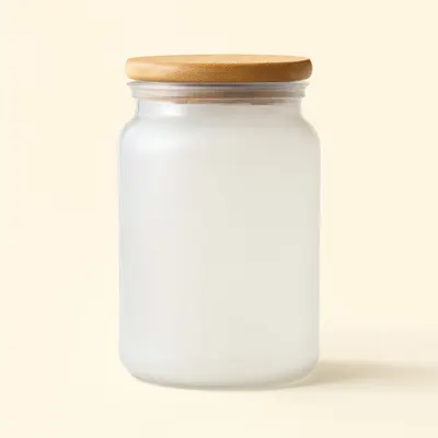 Blank Frosted Glass Jar