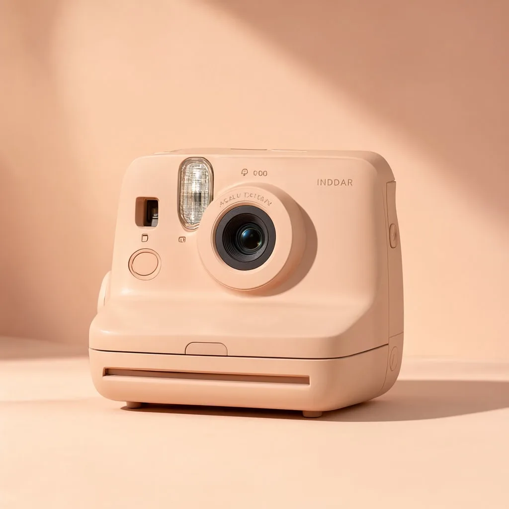 Instant Camera on a Pastel Set
