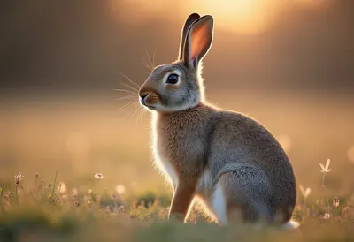 Arctic Hare ท่ามกลางแสงอันนุ่มนวลยามเช้า