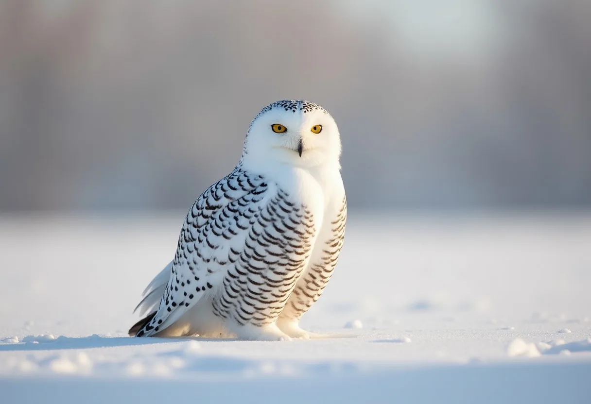 Snowy Owl in soft morning light