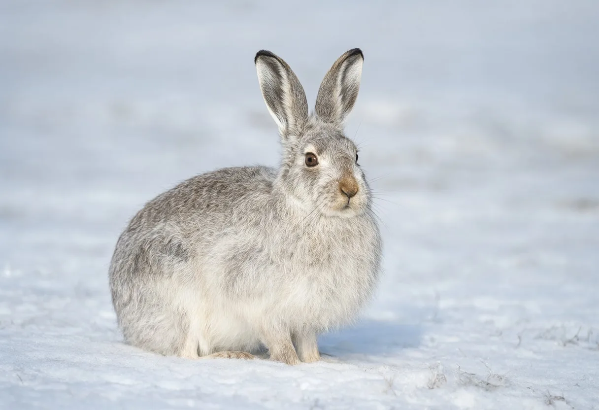 Arctic Hare ท่ามกลางแสงอันนุ่มนวลยามเช้า