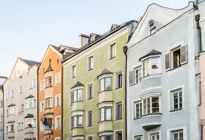 Innsbruck Alpine Street at sunrise