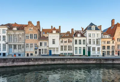 Bruges Canal at sunrise