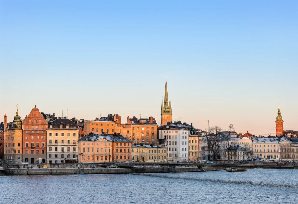 Stockholm Old Town at sunrise