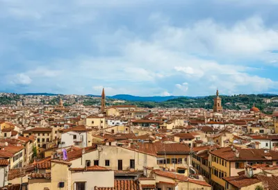Florence Rooftop View under a dramatic sky