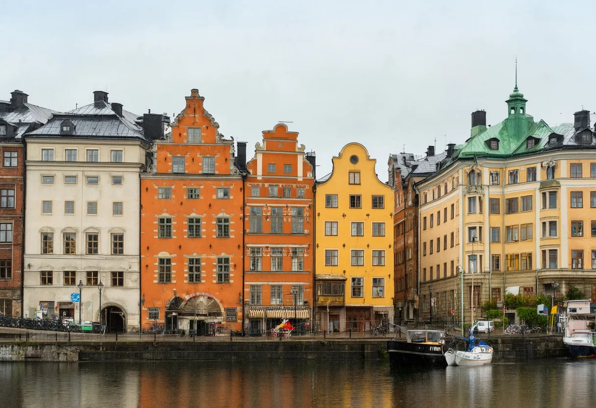 Stockholm Old Town in the rain