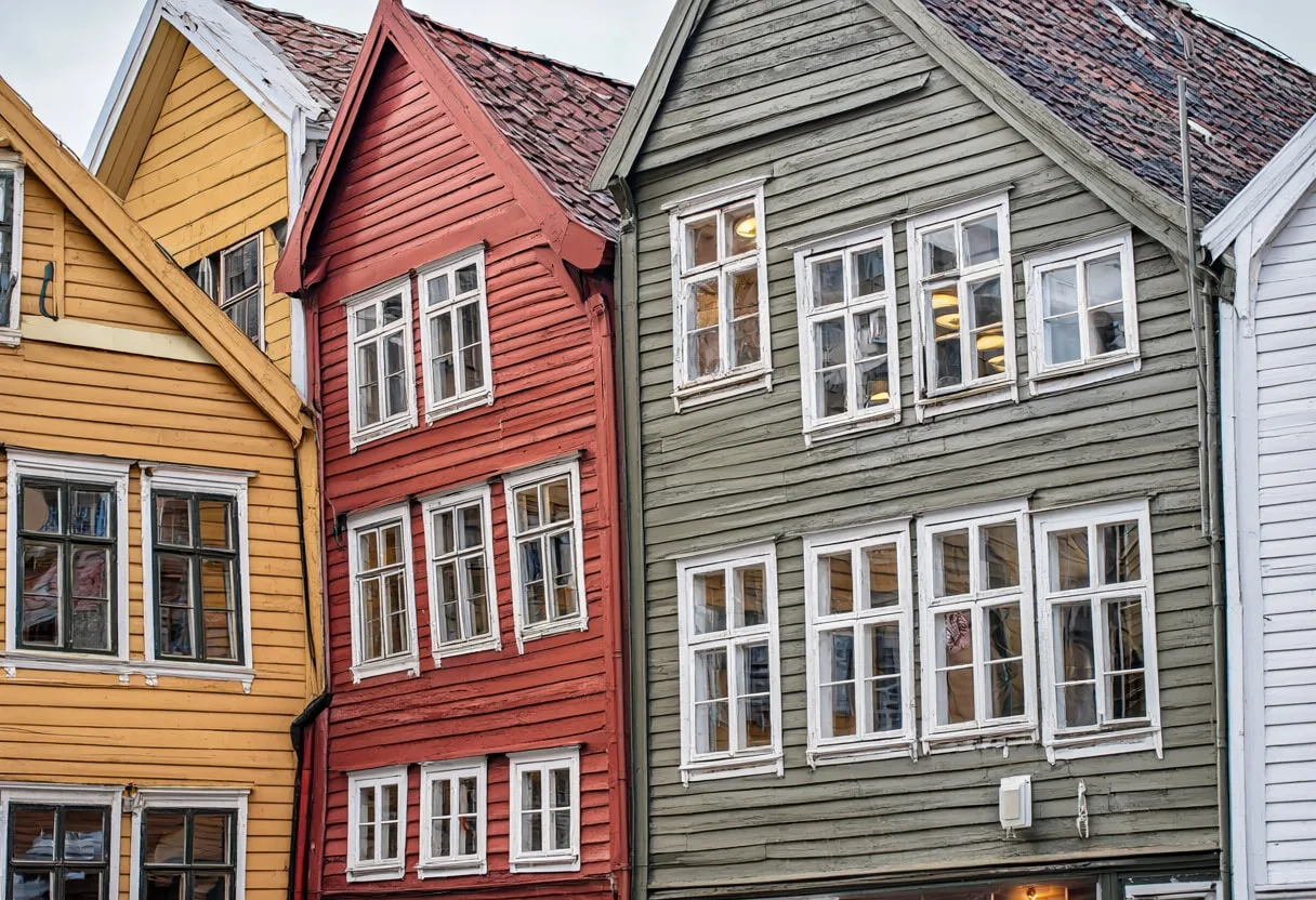 Bergen Wooden Houses from above
