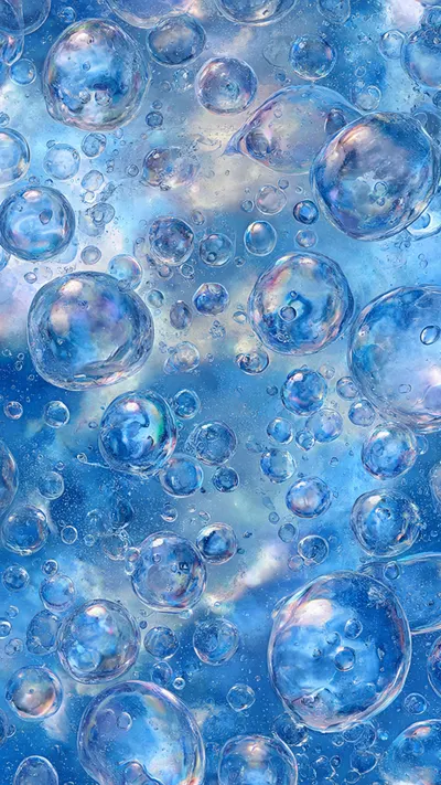 Iridescent Bubbles in watercolour