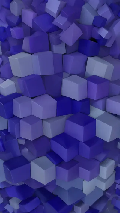 3d Soft Cubes in a deep palette