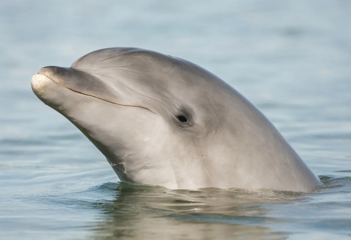 Porpoise in soft morning light