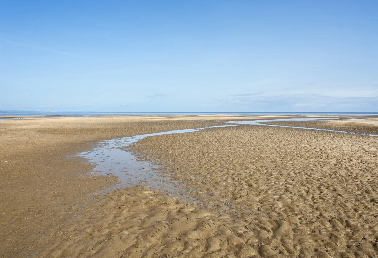 Sandbar At Low Tide after rain