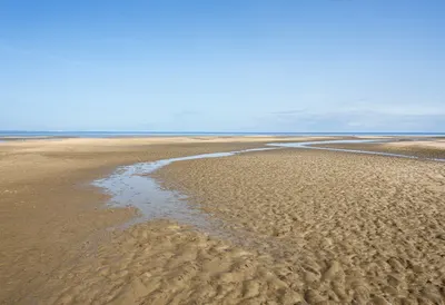 Sandbar At Low Tide after rain