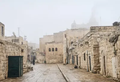 Jerusalem Old Lane in soft mist