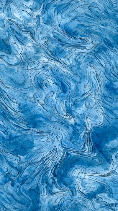 Topographic Lines in watercolour