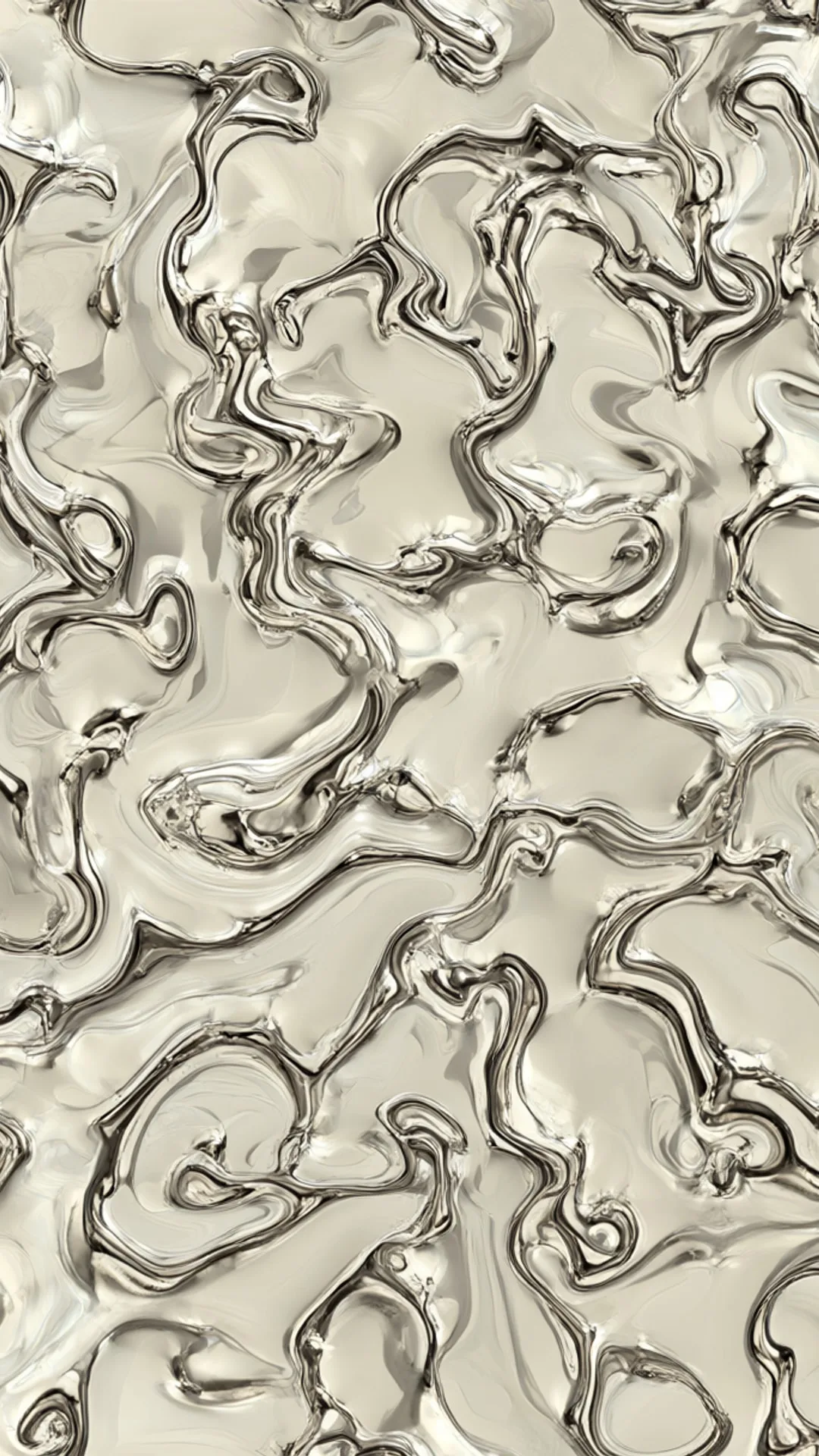 Liquid Metal Blob in an oil painting style