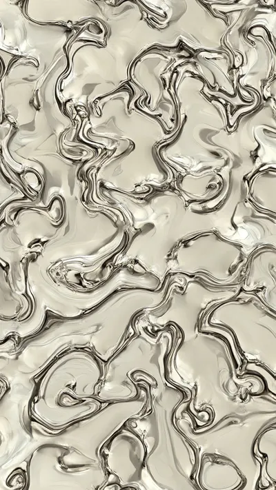 Liquid Metal Blob in an oil painting style