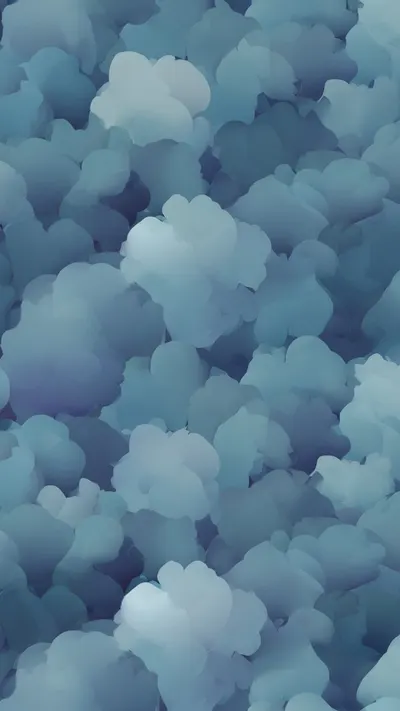 Soft Cloud Shapes in a deep palette