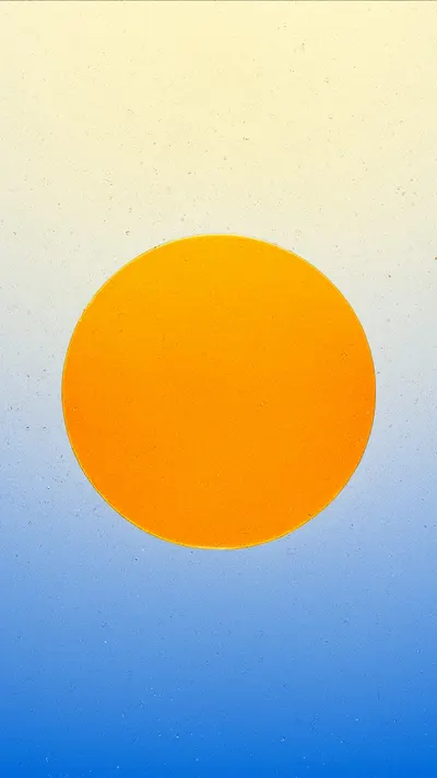 Minimal Sun Circle with subtle grain