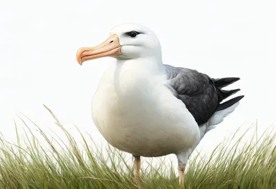 Albatross in tall grass Digital Illustration